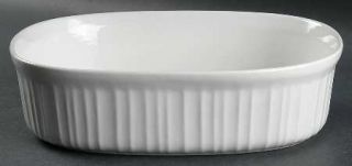 Corning French White (Bakeware) 2.5 Quart Oval Covered Casserole No Lid, Fine Ch