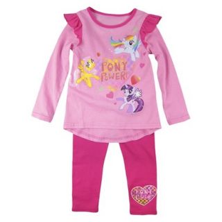 My Little Pony Infant Toddler Girls Top and Bottom Set   Pink 3T