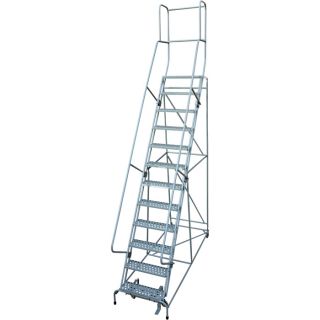Cotterman Rolling Steel Ladder   450 Lb. Capacity, 12 Step Ladder, 120 Inch H
