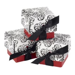 Red Filigree Favor Boxes   25ct
