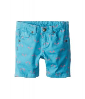Request Kids Roll Cuff Flamingo Girls Shorts (Blue)