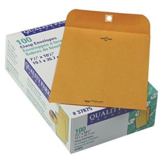 Quality Park Clasp Envelope, 28 lb   Brown (100 Per Box)