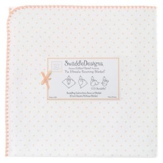 Swaddle Designs Ultimate Receiving Blanket   Orange Polka Dots