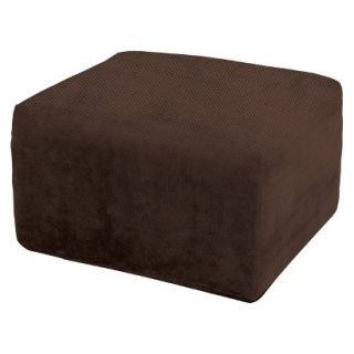 Sure Fit Stretch Pique Ottoman Slipcover   Chocolate