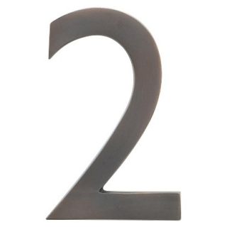 Architectural Mailbox 4 Cast Floating House Number 2 Dark Aged Copper