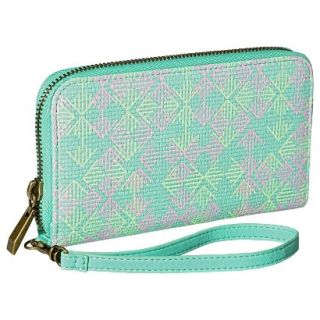 Merona Zip Around Phone Case Wallet with Removable Wristlet Strap   Green