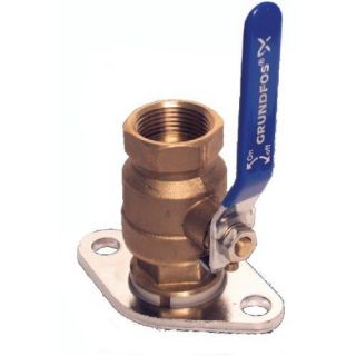 Grundfos 591205 GF15/26 Dielectric Isolation Ball Valve with Rotating Flange Brass, NPT 1 1/4