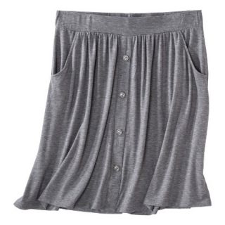 Merona Womens Plus Size Front Pocket Knit Skirt   Gray 2