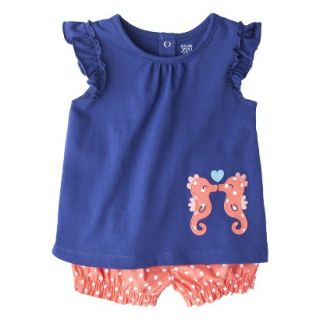 Just One YouMade by Carters Newborn Girls 2 Piece Set   Navy/Orange NB