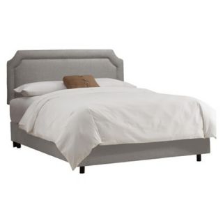 Skyline Twin Bed Skyline Furniture Clarendon Notched Bed   Linen Grey