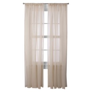 Room Essentials Voile Window Sheer Pair   Tan (60x63)