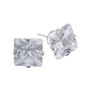 Bridge Jewelry Sterling Silver Cubic Zirconia Earrings