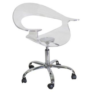 Office Chair Acrylic Rumor Chair   Clear