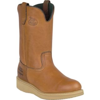 Georgia Farm & Ranch 10 Inch Wellington Work Boot   Barracuda Gold, Size 10