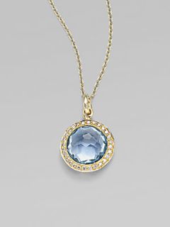 IPPOLITA Blue Topaz, Diamond & 18K Yellow Gold Necklace   Gold