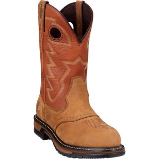 Rocky 11 Inch Branson Saddle Roper Waterproof Western Boot   Brown, Size 8 1/2