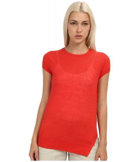 Theory Vrenica Womens Short Sleeve Pullover (Orange)