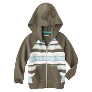 Cherokee Infant Toddler Boys Striped ZipUp   Olive 5T