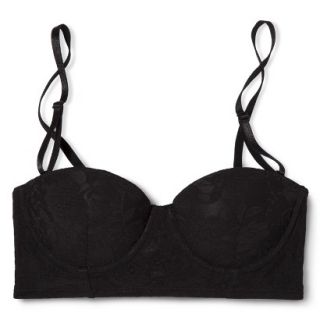 Self Expressions By Maidenform Womens Lace Crop Bustier 5659   Black 34D