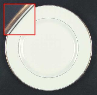 Pickard Puritan (Cream,Double Trim) Dinner Plate, Fine China Dinnerware   Cream,