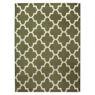 Maples Fretwork Accent Rug   Green (26x4)