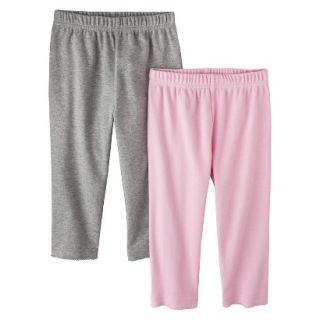 Circo Newborn Girls 2 Pack Pants   Light Pink/Grey 12 M