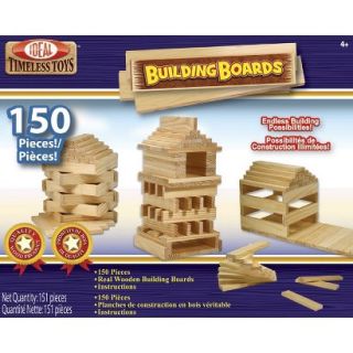POOF Slinky 89PLBL Ideal Building Boards Wooden Construction Set