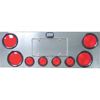 Trux Accessories Center Panel Back Plate   4 x 4 Inch Light Holes and 4 x 2 1/2