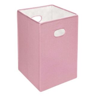 Badger Basket Folding Hamper Pink