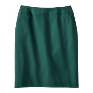 Merona Womens Doubleweave Pencil Skirt   Green Marker   10