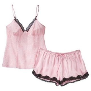 Gilligan & OMalley Womens Cami/Short Set   Pink XXL