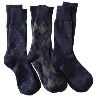 Merona Mens 3Pk Modal Socks   Navy/Gray