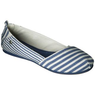 Womens Mad Love Lynnae Striped Loafer   Blue 6