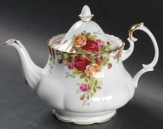 Royal Albert Old Country Roses Small Tea Pot & Lid, Fine China Dinnerware   Mont