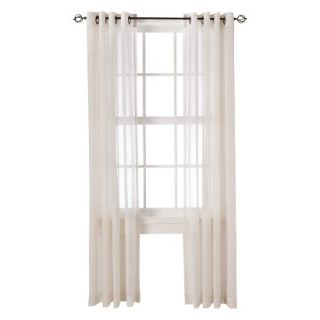 Threshold Linen Grommet Window Sheer   White (54x95)