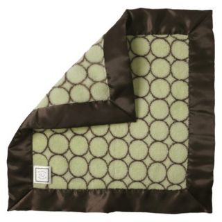 Swaddle Designs Fuzzy Baby Lovie   Lime & Brown Mod Circles