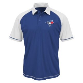 MLB Mens Toronto Blue Jays Synthetic Polo T Shirt   Blue/White (XXL)