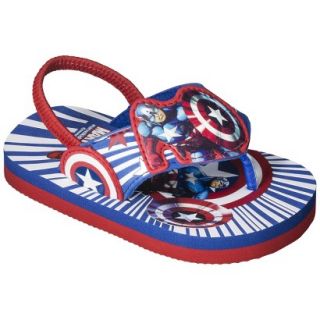 Toddler Boys Captain America Flip Flop Sandals   Blue XL