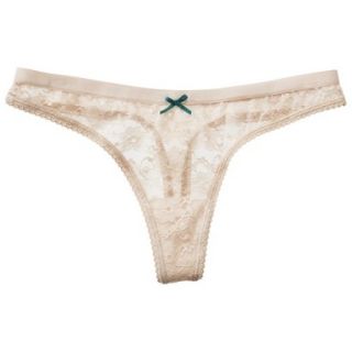 Xhilaration Juniors All Over Lace Thong   Mochachino S