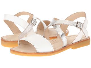 Elephantito Color Block Sandal Girls Shoes (White)