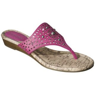 Womens Merona Elisha Perforated Studded Sandals   Pink 8.5