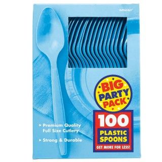Caribbean Blue Big Party Pack   Spoons