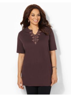 Catherines Plus Size Relic Tee   Womens Size 1X, Coffee Bean