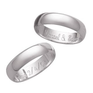 Sterling Silver Personalized 5mm. Band with Message Inside  11