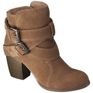Womens Mossimo Supply Co. Jessica Suede Strappy Boot   Cognac 6.5