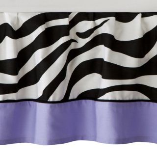 Purple Zebra Toddler Bed Skirt