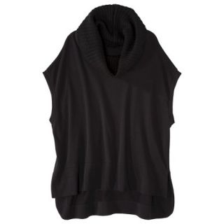 labworks Womens Plus Size Cowl Neck Pullover   Black 2