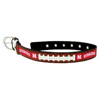 Nebraska Cornhuskers Classic Leather Medium Football Collar