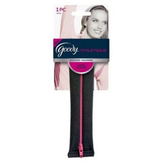 Goody Athletique Zipper Storage Headband   Black with Pink