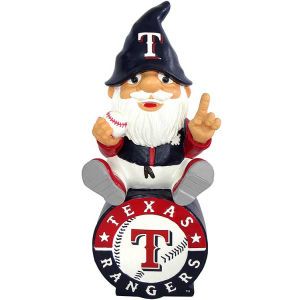 Texas Rangers Forever Collectibles Gnome Sitting on Logo